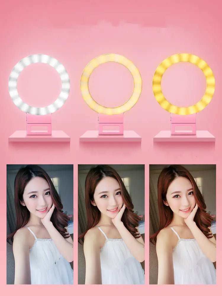 Mini HD Selfie Ring Light for Live Streaming & Photography
