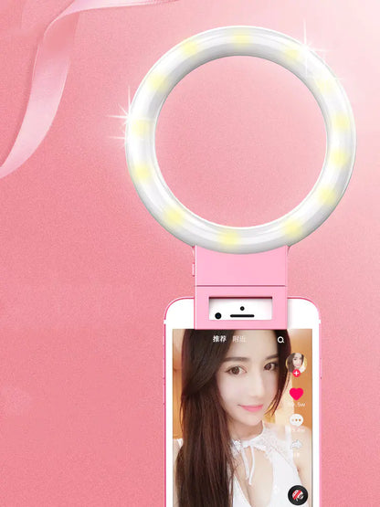 Mini HD Selfie Ring Light for Live Streaming & Photography